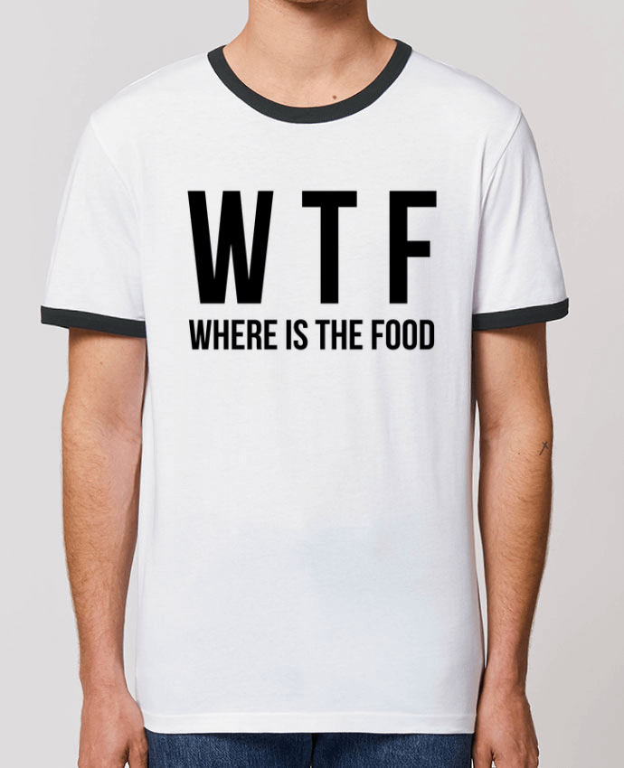 T-Shirt Contrasté Unisexe Stanley RINGER Where is The Food by Bichette
