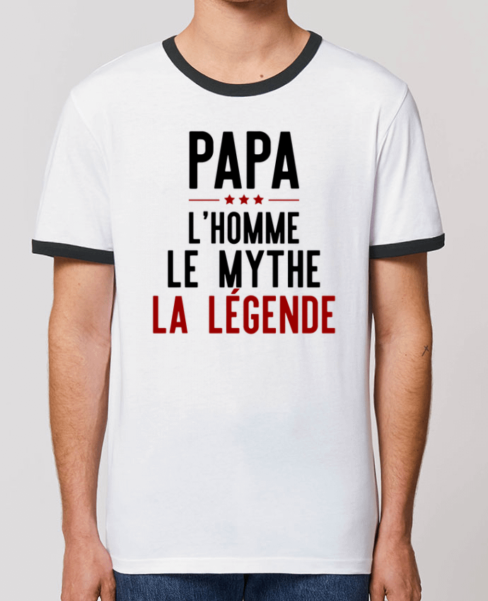 CAMISETA BORDES EN CONTRASTE UNISEX Stanley RINGER Papa la légende cadeau por Original t-shirt
