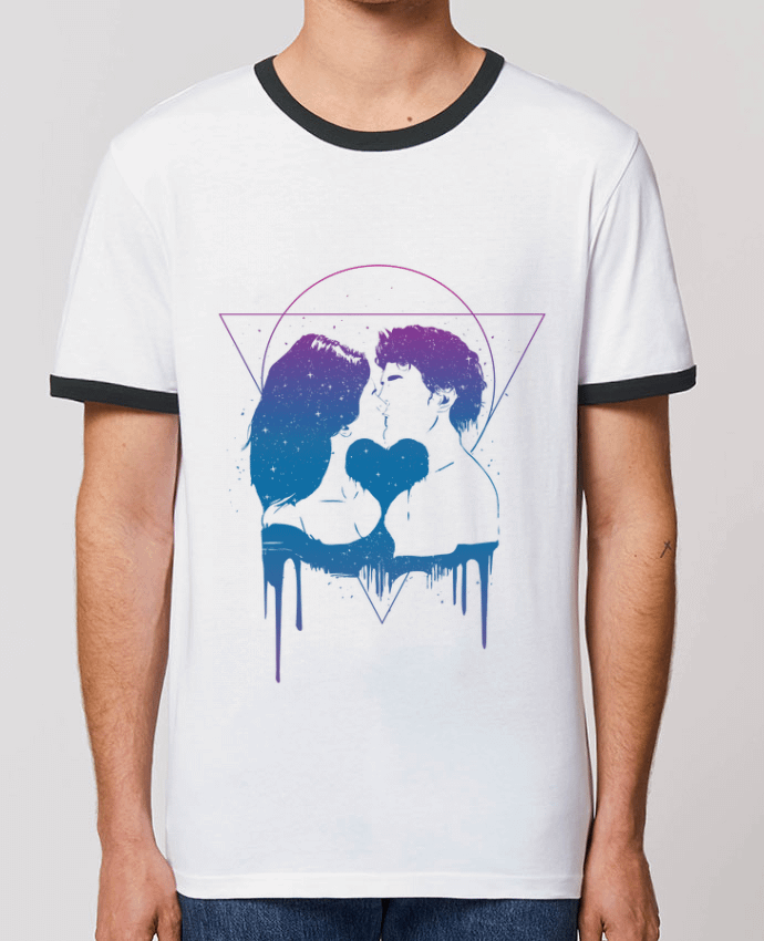 T-Shirt Contrasté Unisexe Stanley RINGER Cosmic love II by Balàzs Solti