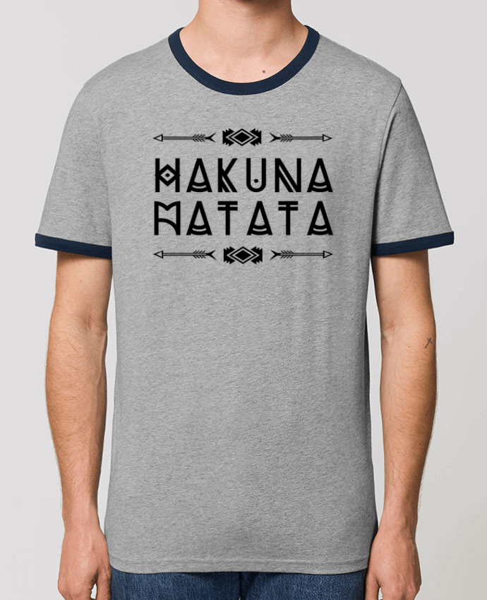 Unisex ringer t-shirt Ringer hakuna matata by DesignMe