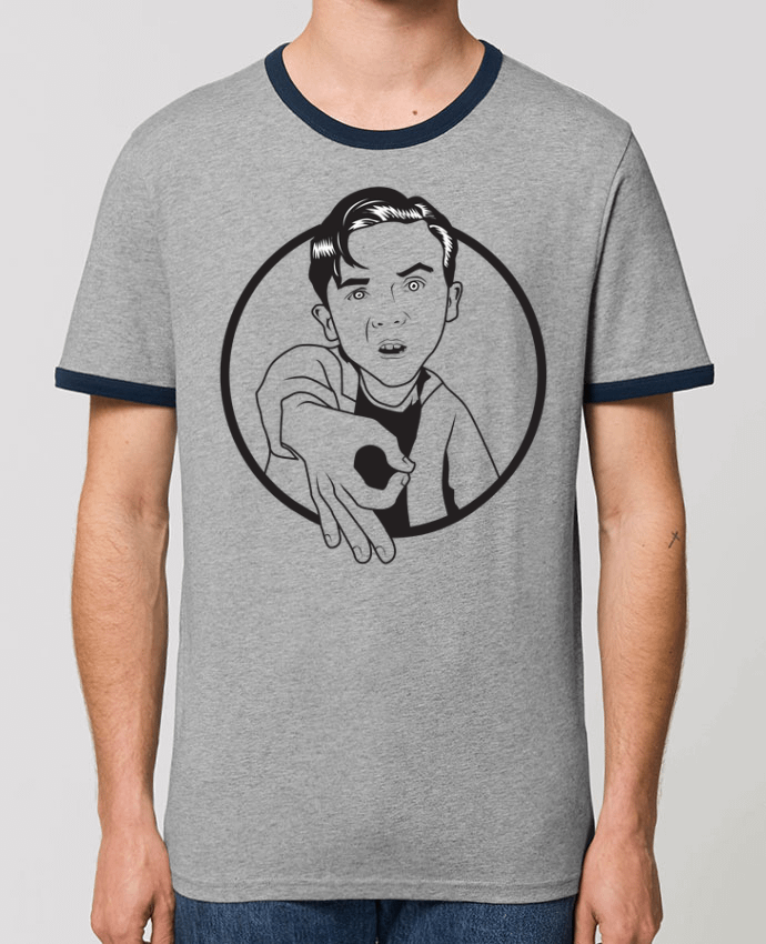 Unisex ringer t-shirt Ringer Malcolm, jeu de l'oeil by tunetoo