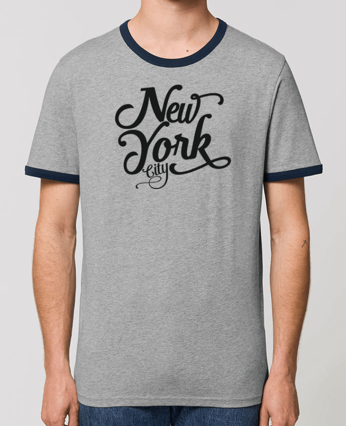 CAMISETA BORDES EN CONTRASTE UNISEX Stanley RINGER New York City por justsayin