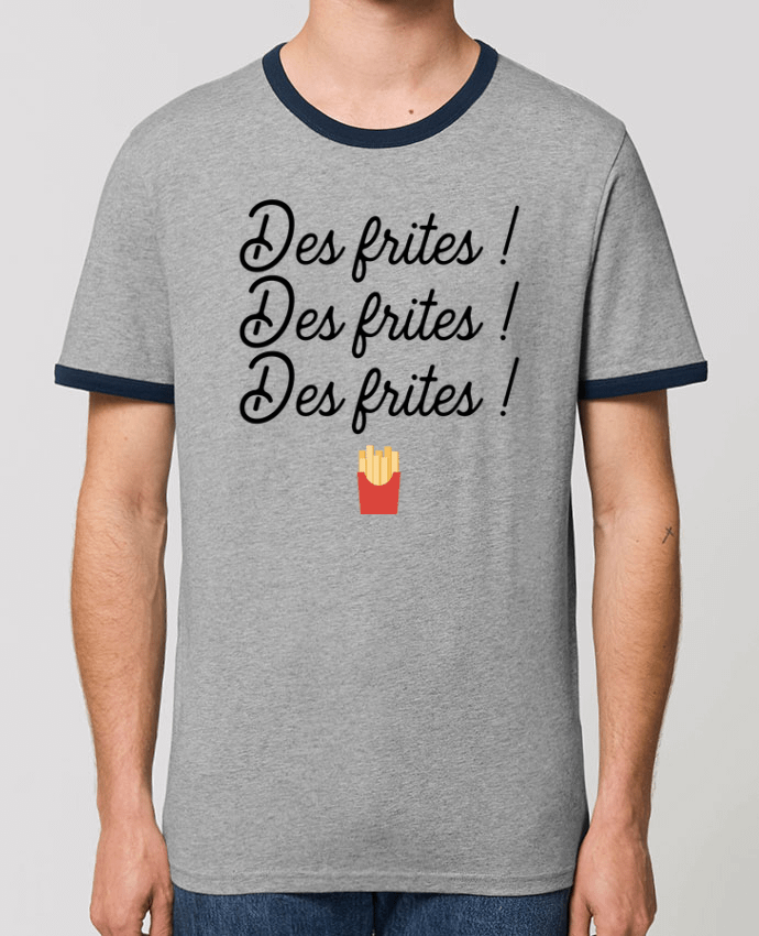 Unisex ringer t-shirt Ringer Des frites ! by Original t-shirt
