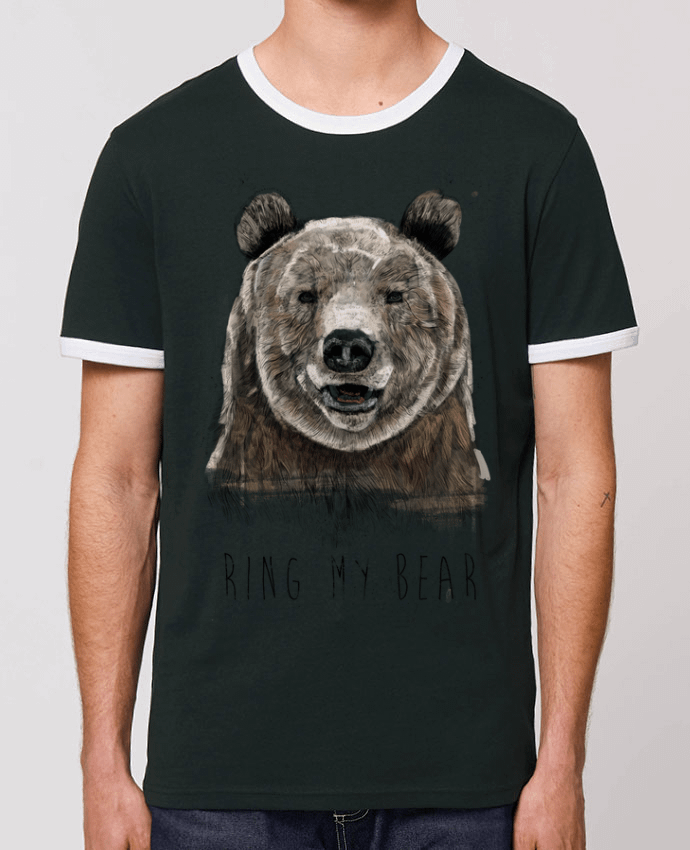 CAMISETA BORDES EN CONTRASTE UNISEX Stanley RINGER Ring my bear por Balàzs Solti