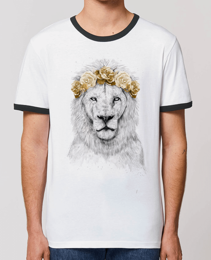 Unisex ringer t-shirt Ringer Festival lion II by Balàzs Solti