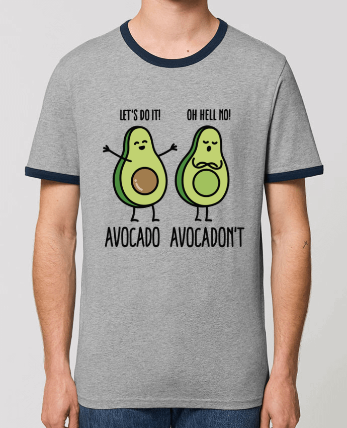 Unisex ringer t-shirt Ringer Avocado avocadont by LaundryFactory