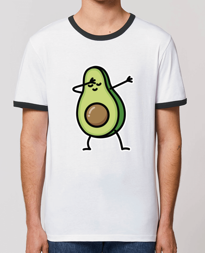 Unisex ringer t-shirt Ringer Avocado dab by LaundryFactory