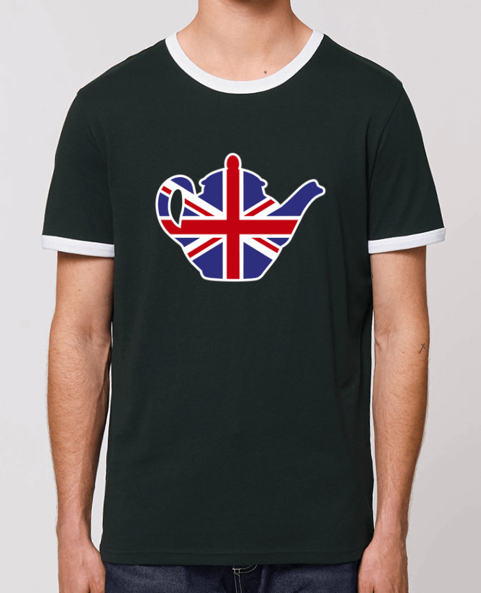 Unisex ringer t-shirt Ringer British tea pot by LaundryFactory