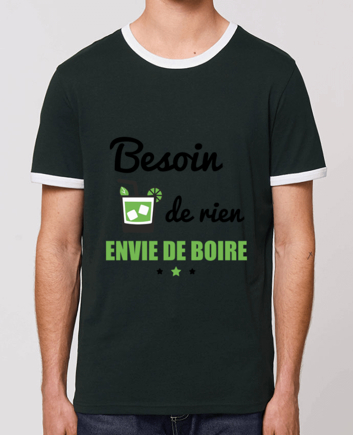 T-Shirt Contrasté Unisexe Stanley RINGER Besoin de rien, envie de boire by Benichan