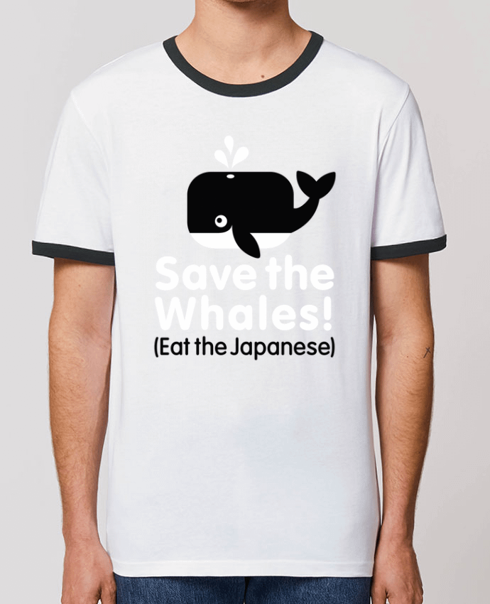 T-shirt SAVE THE WHALES EAT THE JAPANESE par LaundryFactory