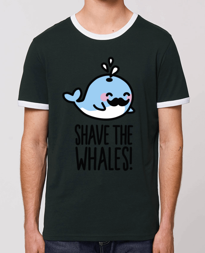 Unisex ringer t-shirt Ringer SHAVE THE WHALES by LaundryFactory