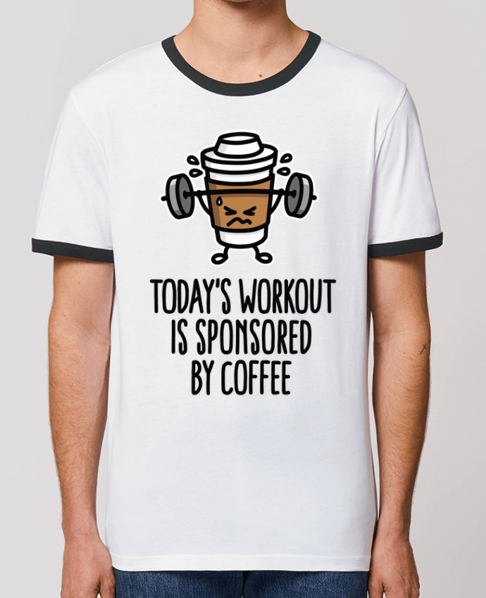 CAMISETA BORDES EN CONTRASTE UNISEX Stanley RINGER WORKOUT COFFEE LIFT por LaundryFactory