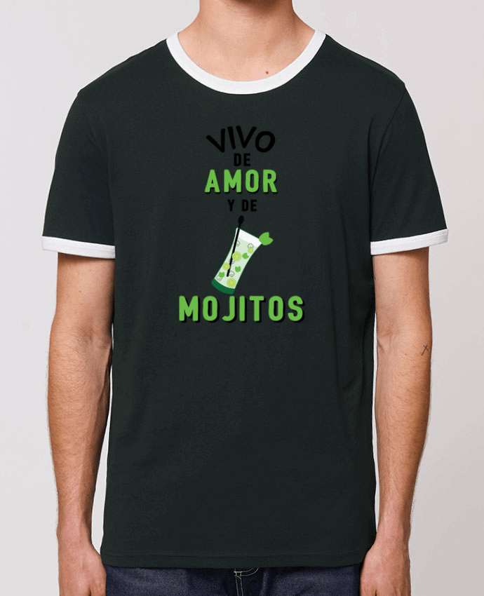 T-Shirt Contrasté Unisexe Stanley RINGER Vivo de amor y de mojitos by tunetoo