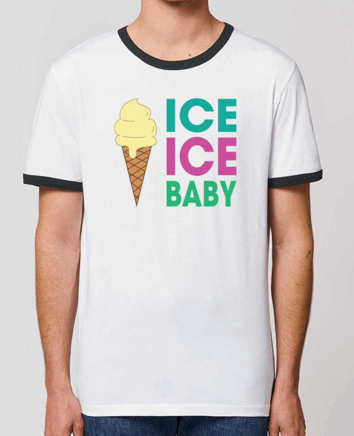 Unisex ringer t-shirt Ringer Ice Ice Baby by tunetoo