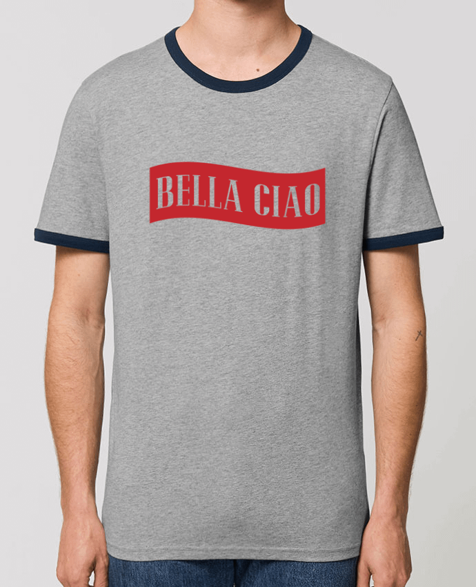 Unisex ringer t-shirt Ringer BELLA CIAO by tunetoo