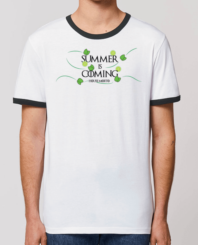 T-Shirt Contrasté Unisexe Stanley RINGER Summer is coming mojito game of thrones by tunetoo