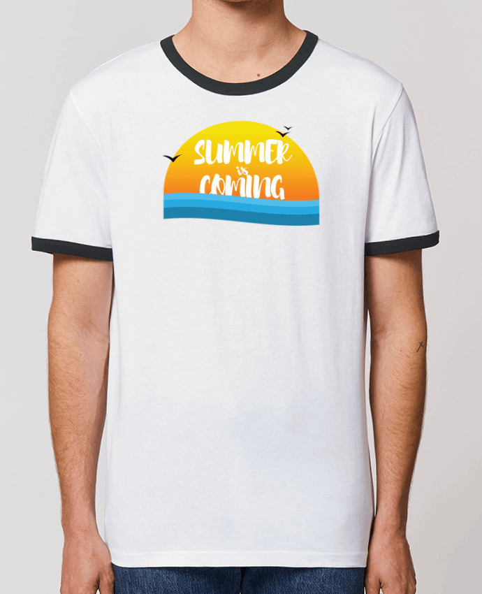 Unisex ringer t-shirt Ringer Summer is coming by tunetoo