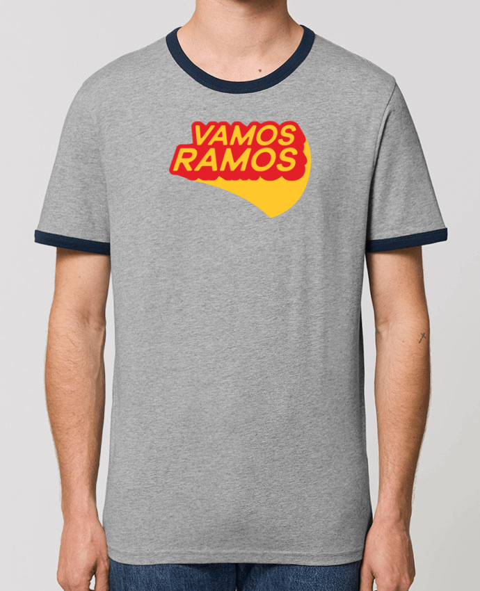 Unisex ringer t-shirt Ringer Vamos Ramos by tunetoo