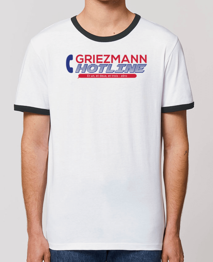 T-Shirt Contrasté Unisexe Stanley RINGER Griezmann Hotline by tunetoo