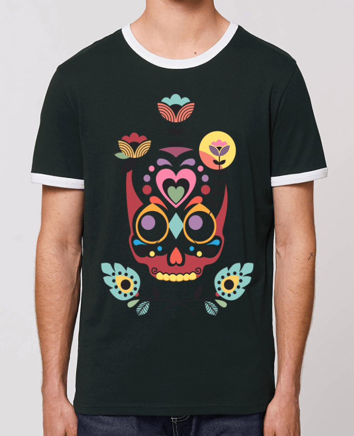 T-shirt Calavera fleurie par Tête Au Carré