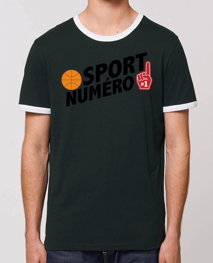 Unisex ringer t-shirt Ringer Sport numéro 1 Basket by tunetoo