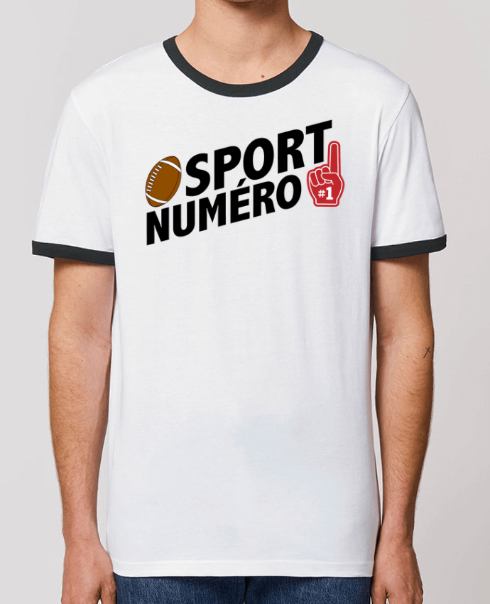 Unisex ringer t-shirt Ringer Sport numéro 1 Rugby by tunetoo
