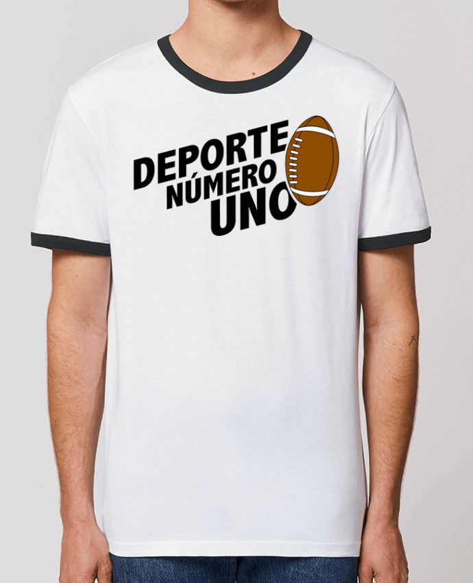 Unisex ringer t-shirt Ringer Deporte Número Uno Rugby by tunetoo