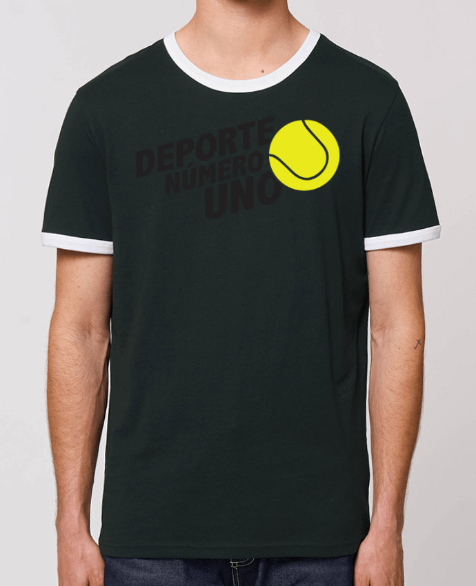 CAMISETA BORDES EN CONTRASTE UNISEX Stanley RINGER Deporte Número Uno Tennis por tunetoo