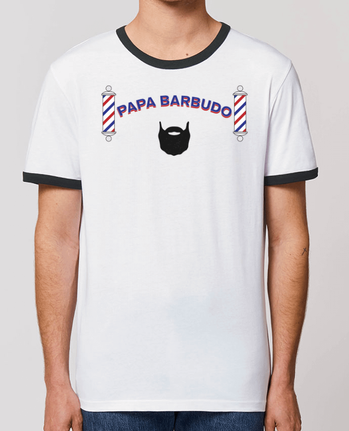 T-Shirt Contrasté Unisexe Stanley RINGER Papa barbudo by tunetoo