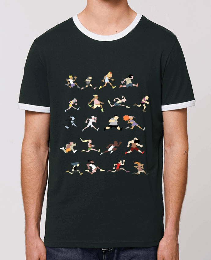 Unisex ringer t-shirt Ringer Runners ! by Tomi Ax - tomiax.fr
