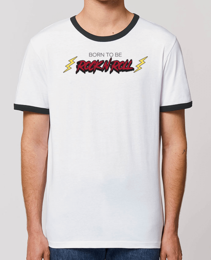 CAMISETA BORDES EN CONTRASTE UNISEX Stanley RINGER Born to be rock n roll por tunetoo