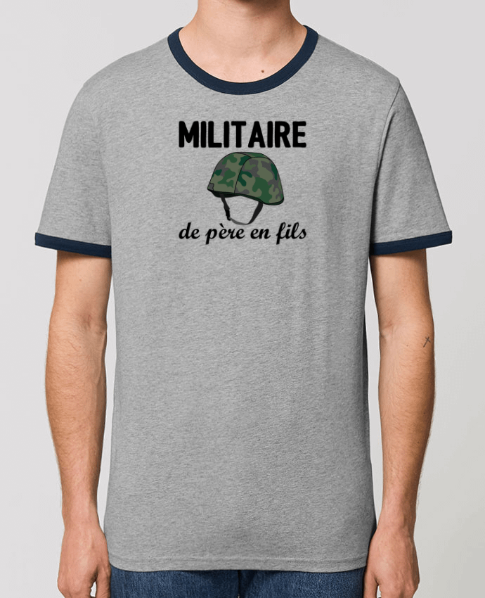 T-Shirt Contrasté Unisexe Stanley RINGER Militaire de père en fils by tunetoo