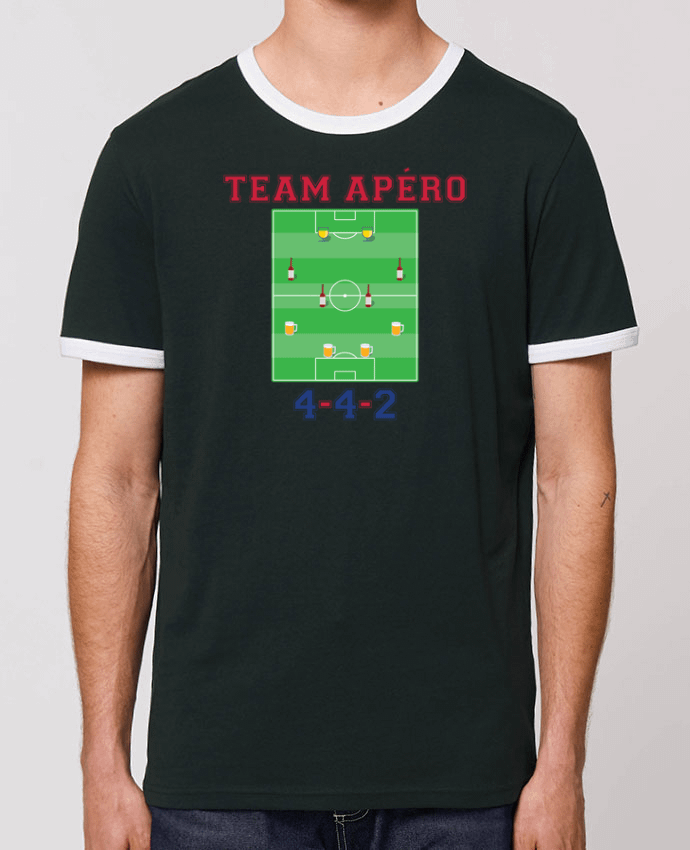 T-Shirt Contrasté Unisexe Stanley RINGER Team apéro football by tunetoo