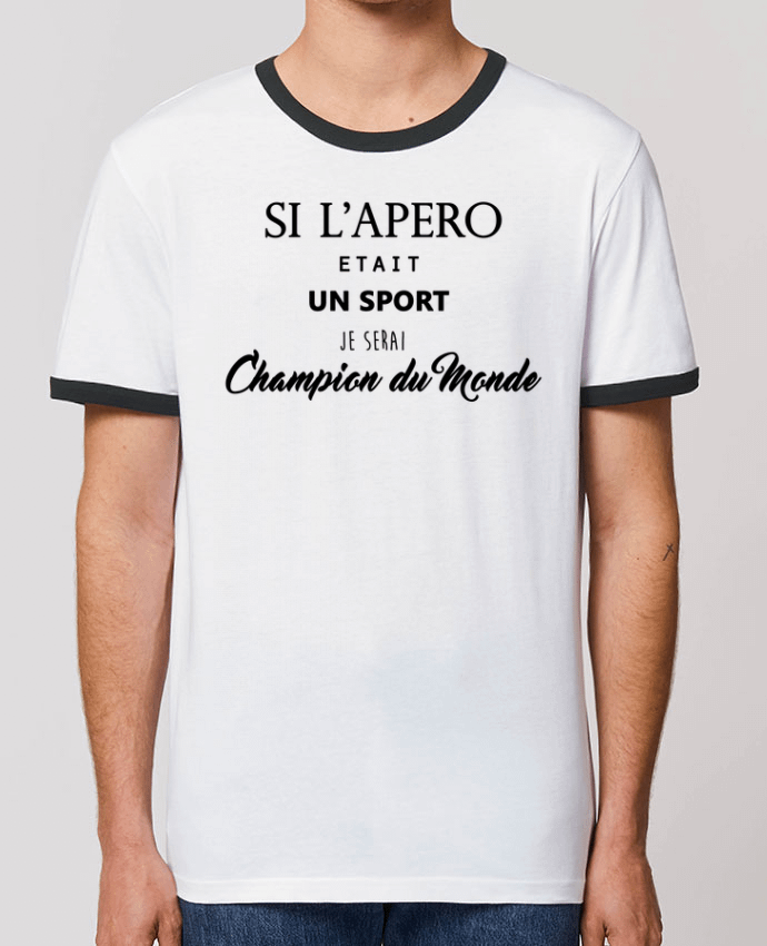 CAMISETA BORDES EN CONTRASTE UNISEX Stanley RINGER apero foot por DesignMe