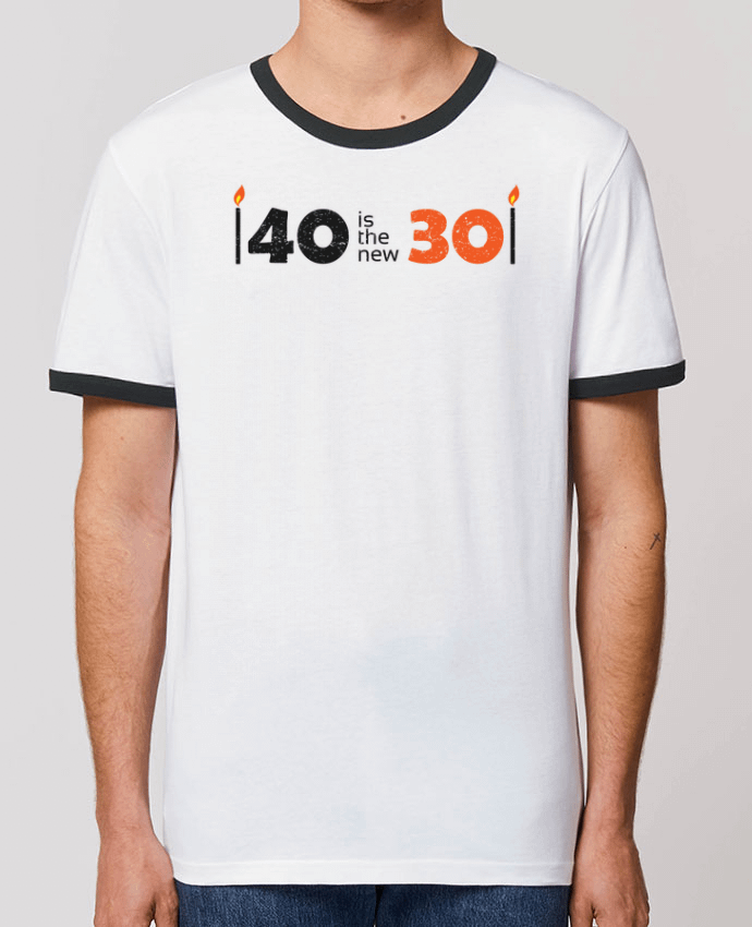T-Shirt Contrasté Unisexe Stanley RINGER 40 is the new 30 by tunetoo