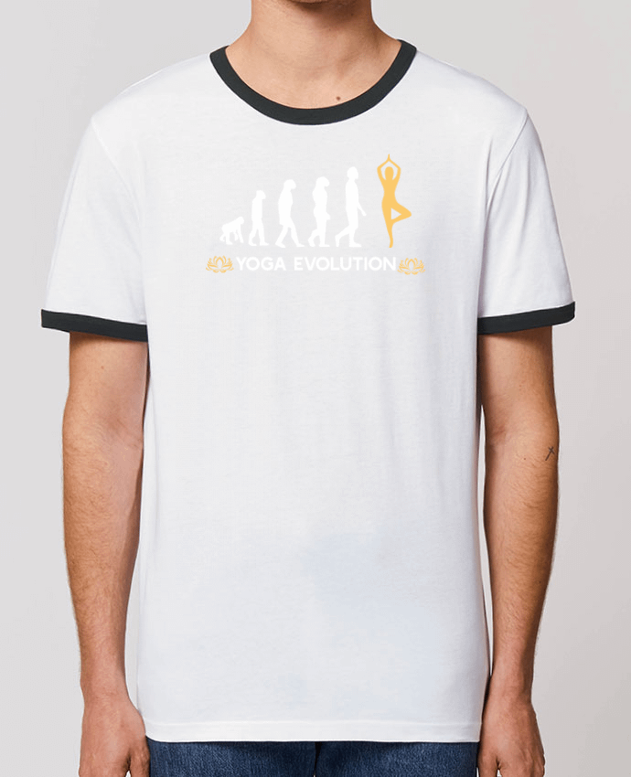 Unisex ringer t-shirt Ringer Yoga evolution by Original t-shirt
