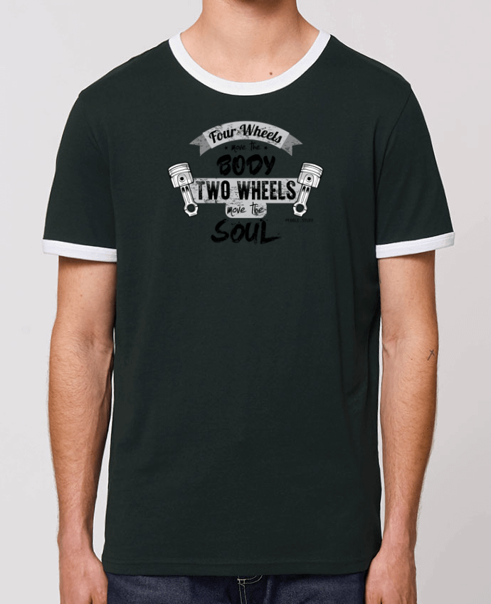 Unisex ringer t-shirt Ringer Moto Wheels Life by Original t-shirt