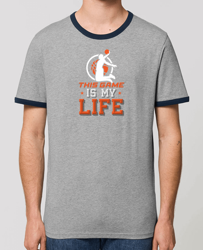 CAMISETA BORDES EN CONTRASTE UNISEX Stanley RINGER Basketball Life por Original t-shirt