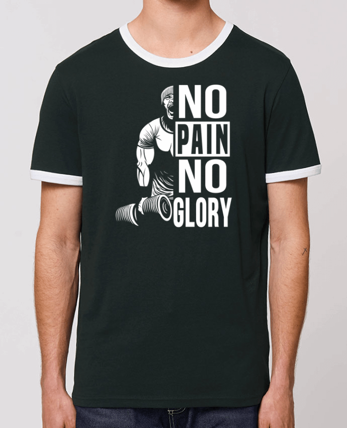 CAMISETA BORDES EN CONTRASTE UNISEX Stanley RINGER No pain no glory por Original t-shirt