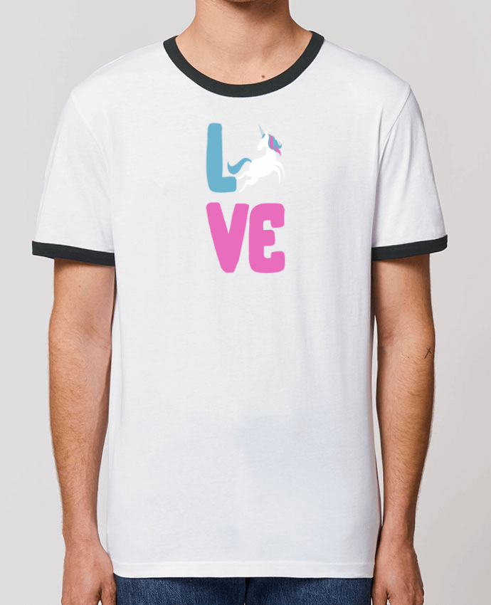 T-Shirt Contrasté Unisexe Stanley RINGER Unicorn love by Original t-shirt