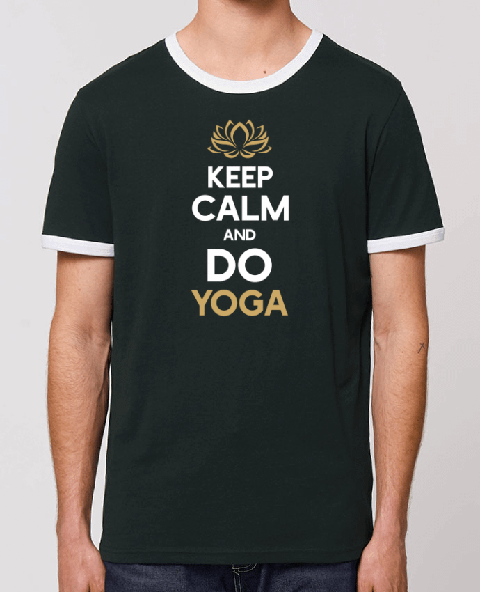 T-Shirt Contrasté Unisexe Stanley RINGER Keep calm Yoga by Original t-shirt