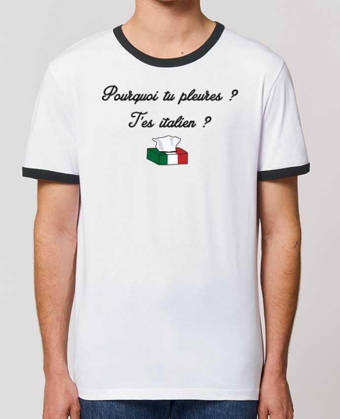 T-Shirt Contrasté Unisexe Stanley RINGER Italie Coupe du monde Troll by tunetoo