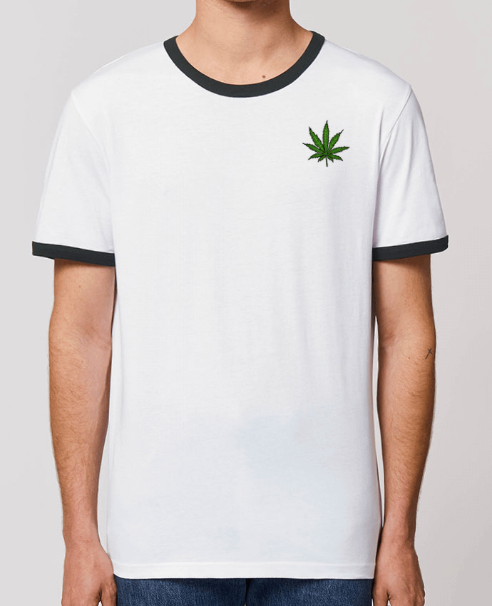 CAMISETA BORDES EN CONTRASTE UNISEX Stanley RINGER Cannabis por Nick cocozza