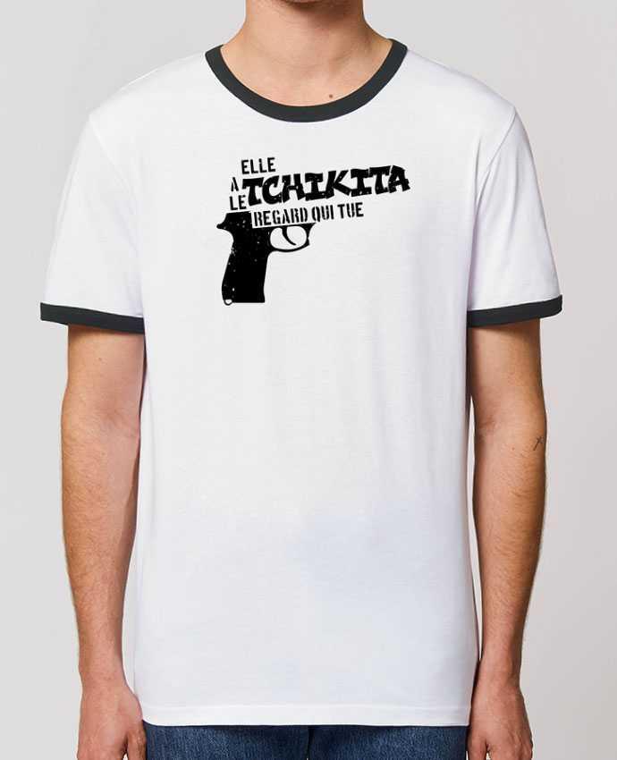 Unisex ringer t-shirt Ringer JUL Tchikita by tunetoo