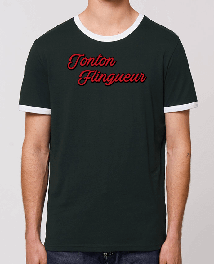 Unisex ringer t-shirt Ringer Tonton flingueur by tunetoo