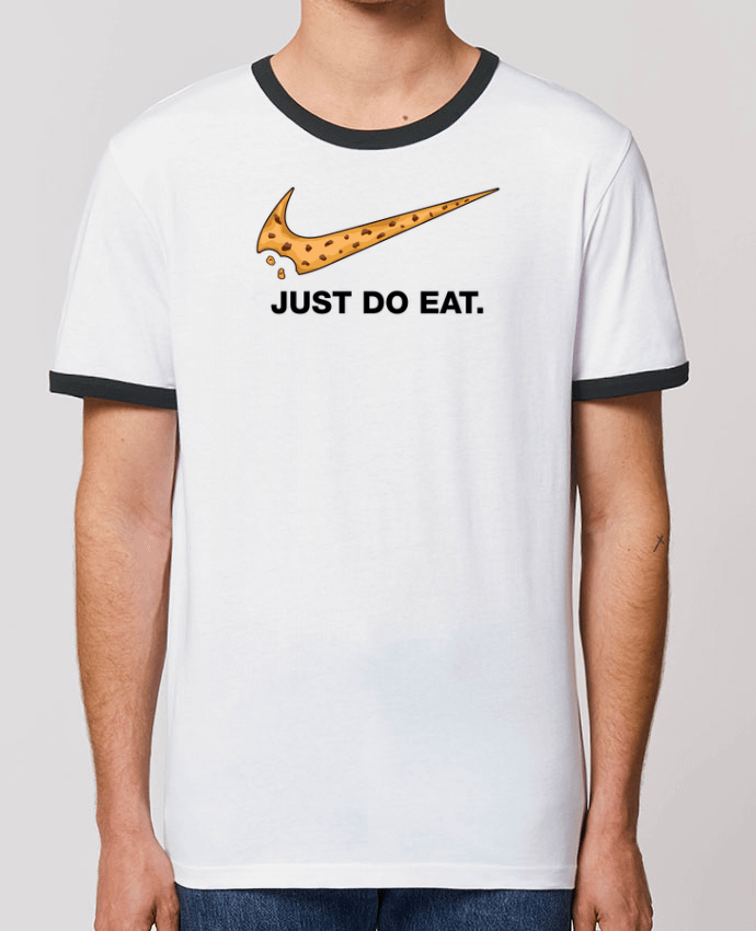 Unisex ringer t-shirt Ringer Just do eat by tunetoo