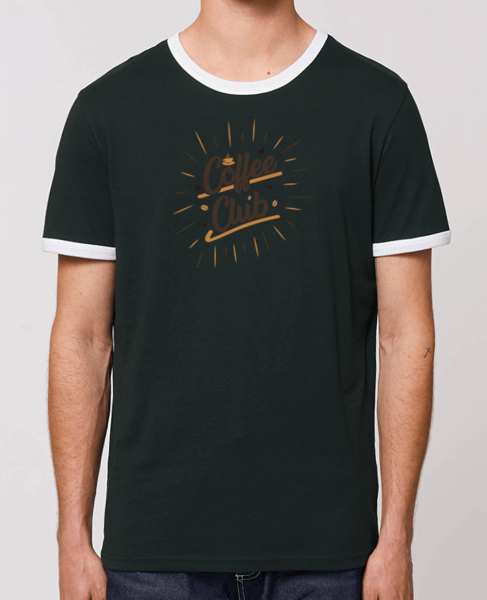 Unisex ringer t-shirt Ringer Coffee Club by tunetoo