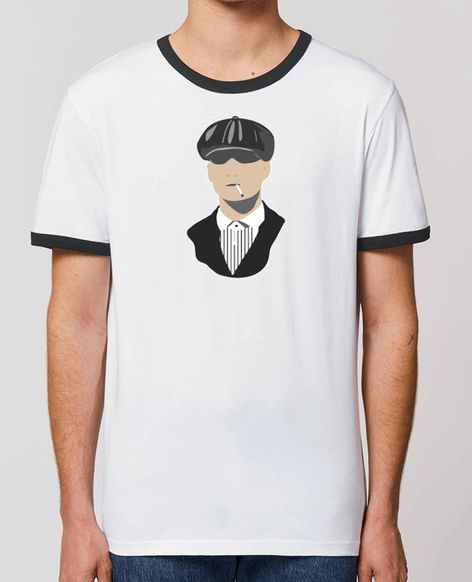 CAMISETA BORDES EN CONTRASTE UNISEX Stanley RINGER Thomas Shelby Peaky Blinders por tunetoo