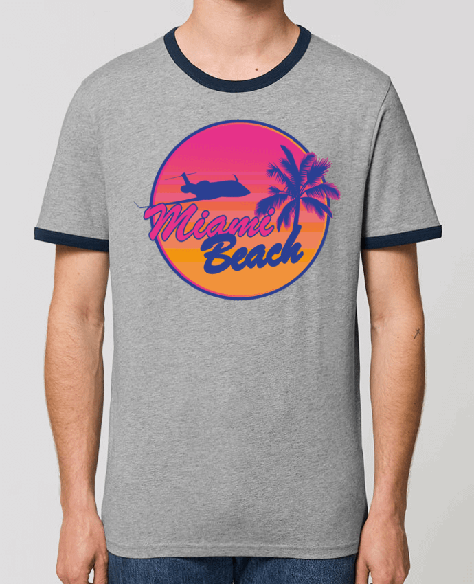 T-Shirt Contrasté Unisexe Stanley RINGER miami beach by Revealyou