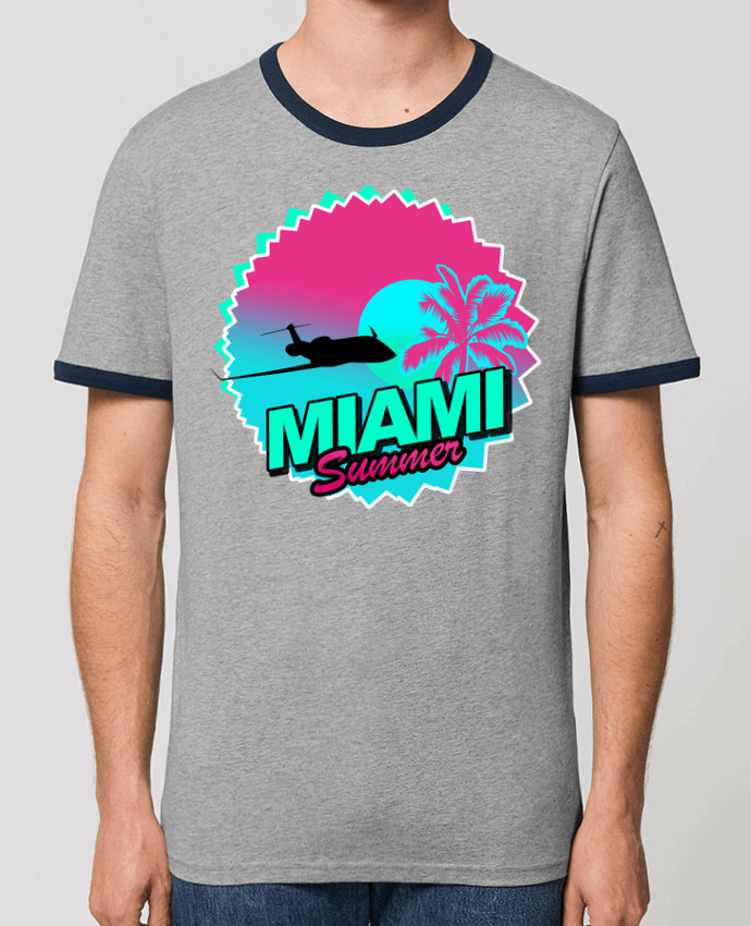 Unisex ringer t-shirt Ringer Miami summer by Revealyou
